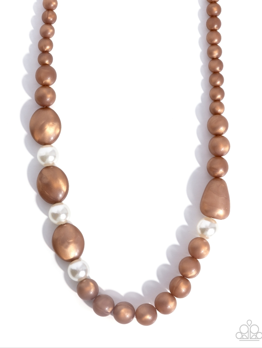 2/$10 Paparazzi Malibu Mosaic - Brown Necklace